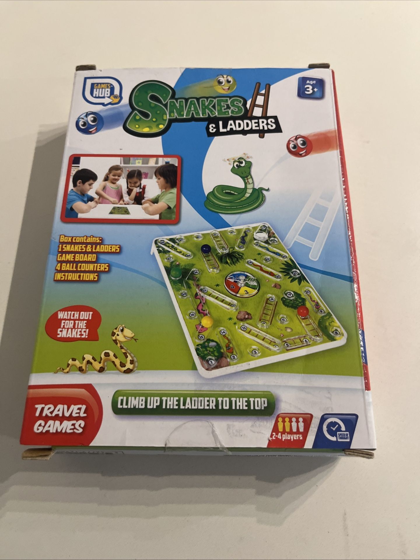 3D Snakes And Ladders Kids Board Game Traditional Family Toy 3 Years Grafix