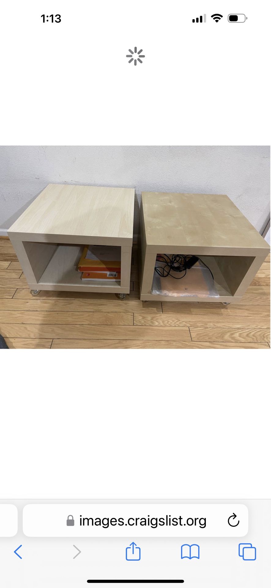 Ikea LACK Side table on wheels