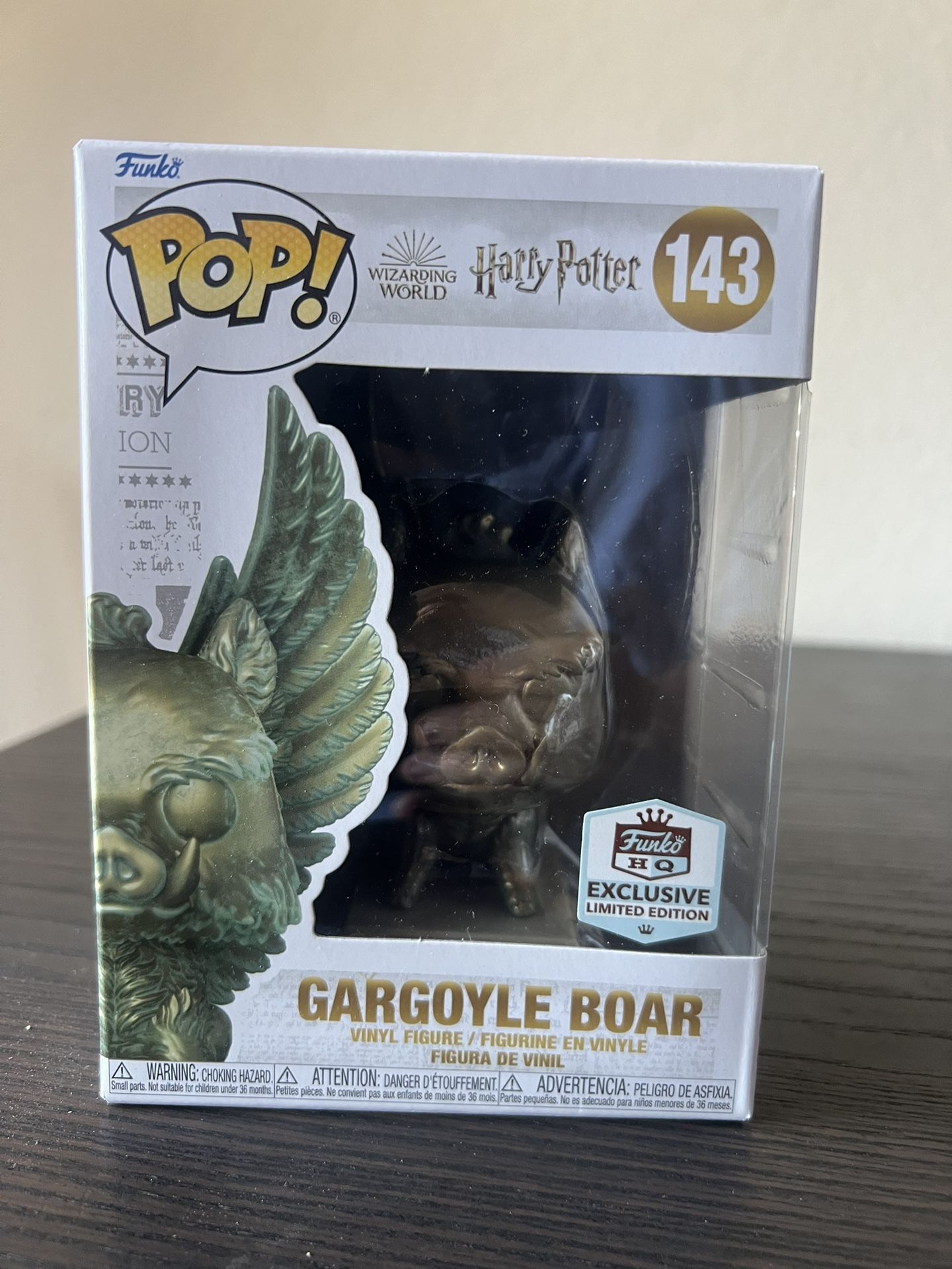 LE HQ EXCLUSIVE Gargoyle Boar Harry Potter Funko Pop #143 Wizarding Headquarters