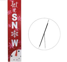 42” Alpine ‘Let It Snow’ Porch Greeter Sign with Easel – Indoor/Outdoor Christmas Decor