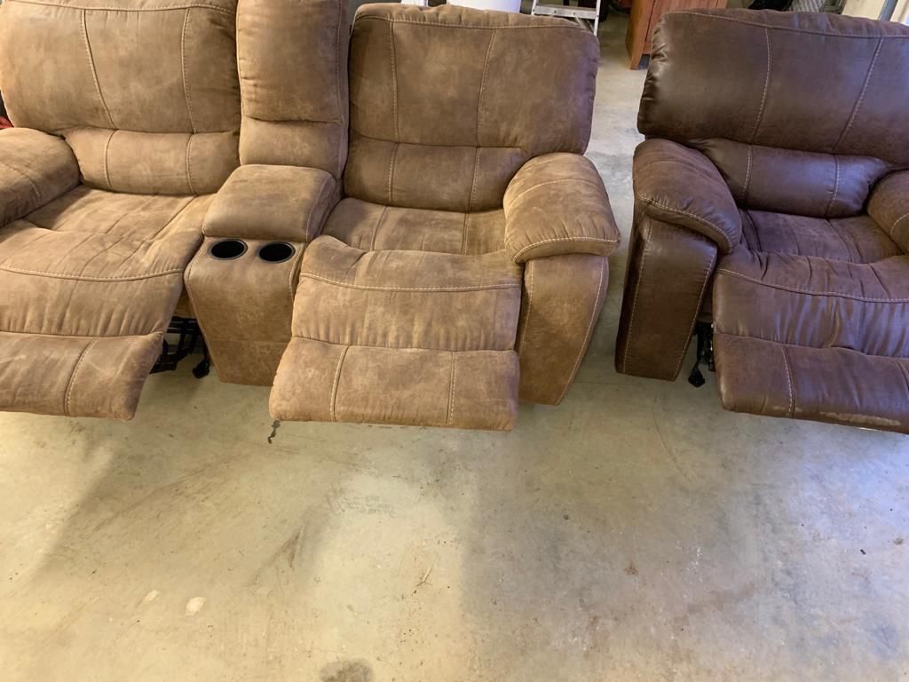 Rocking Recliner Couch and Chair