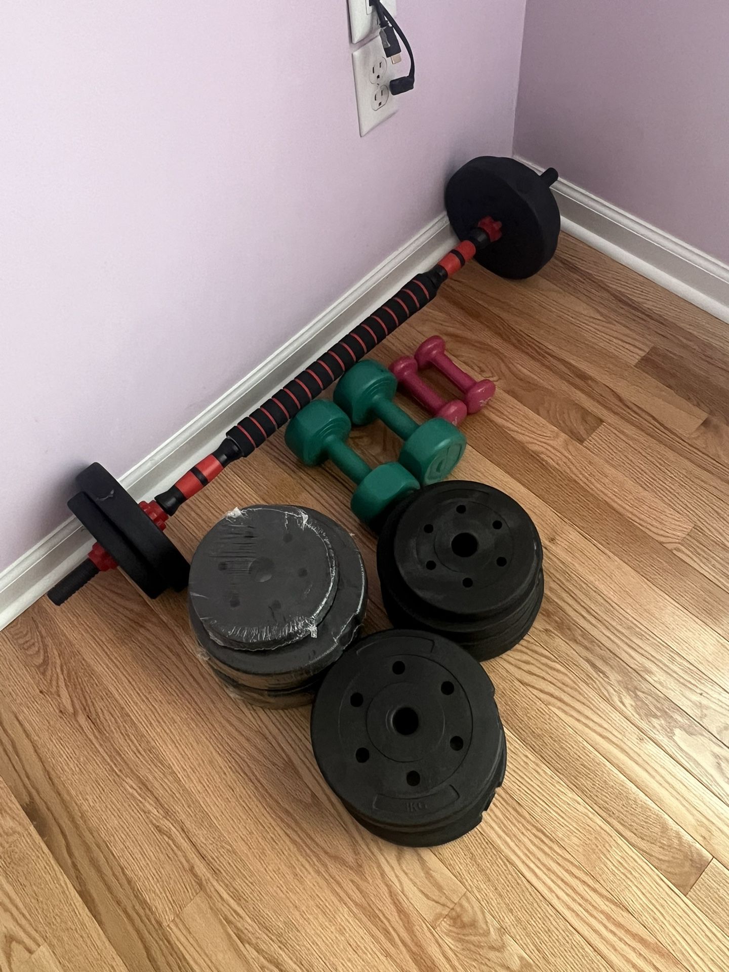 Adjustable Soft Weight Set With Dumbbells 