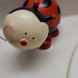 Cute Bobblehead lady bug piggy bank