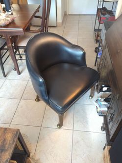 Leather Rolling Chair