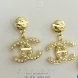 Pearl Letter Earrings 