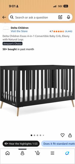 Delta Children Essex 4-in-1 Convertible Baby Crib