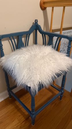 Antique corner chair and cushion
