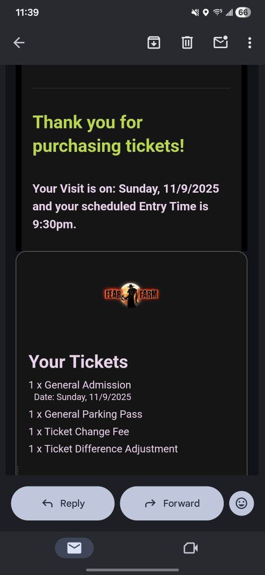 Fear Farm Ticket With Parking