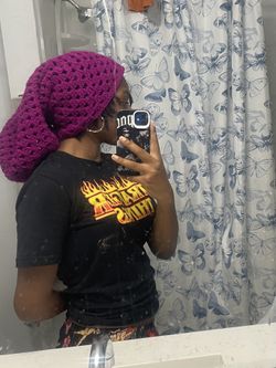 Crochet Granny Stitch Slouchy Beanie 