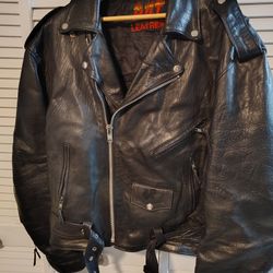 Leather Motorcycle Jacket  Size 44
