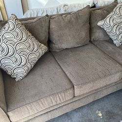 Brown Couch Ready For New Home