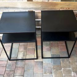 2 Metal End Tables