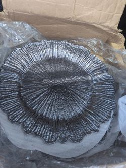 Navy reef charger plates