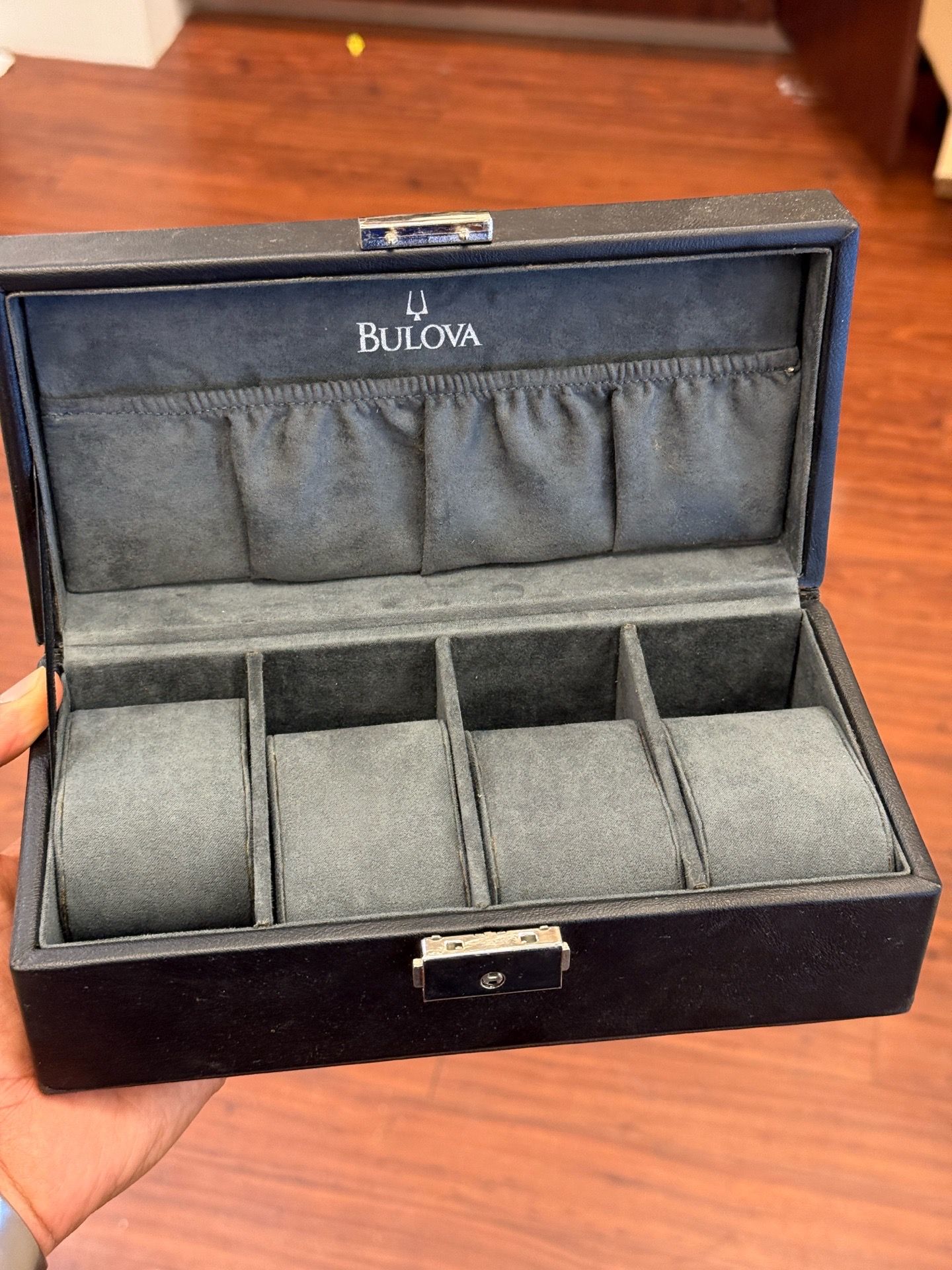 BulovaBlack Watch Storage Box Authentic BULOVA Presentation Watch Box 4 slots