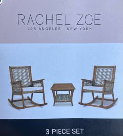Rachel Zoe 3 piece Patio Set (2 rockers and table)