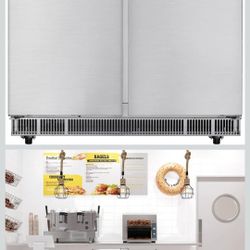 KoolMore 36 in. Commercial Refrigerated Prep Station Cold Table, Stainless-Steel Refrigerator with 6 Pan Storage with Cover and Two Adjustable Shelves