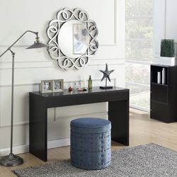 Convenience Concepts Northfield Hall Console Desk Table, Black 48 x 15.5 x 28