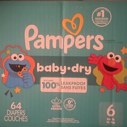 Pampers Size 6 64 Diapers 