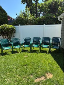 Patio chairs (6) stackable