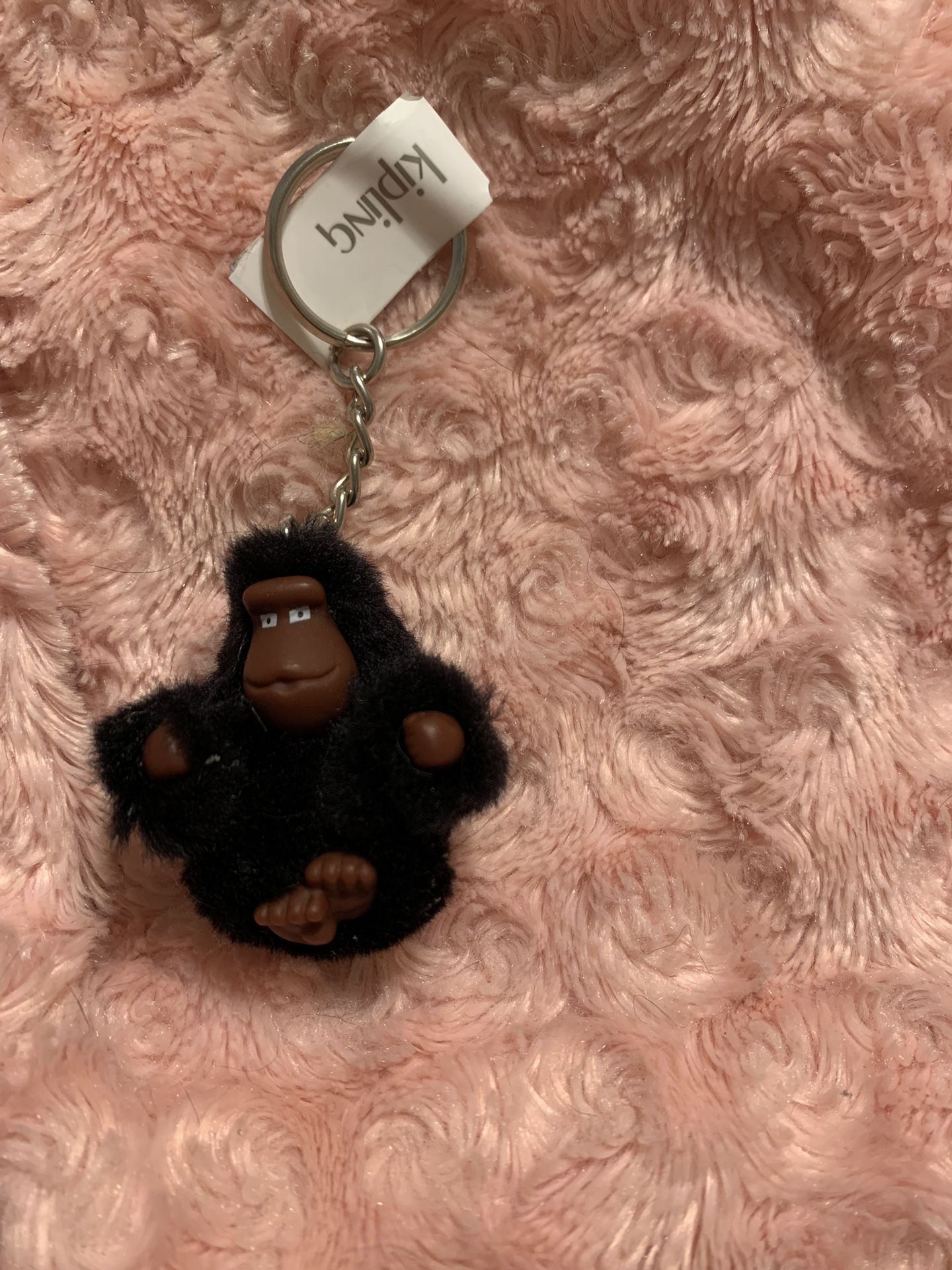 Kipling Black Baby Monkey Keychain Nwt