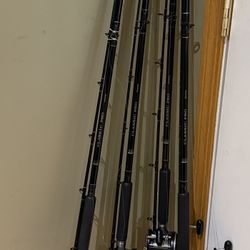Salmon trolling rods/reels combo 