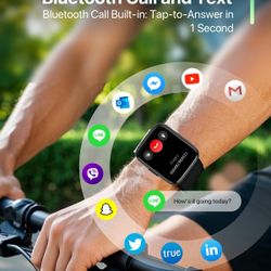 Smart Watches for Men Women - 1.83" HD Dynamic Dial 2025 Fitness Tracker with 100 Sports Modes, Heart Rate/Sleep Monitor, IP68 Waterproof, Bluetooth C