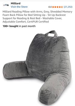 Grey Reading Pillow