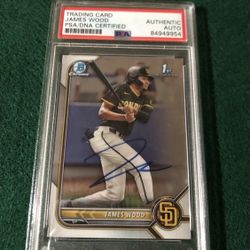 James Wood PSA Card Signed