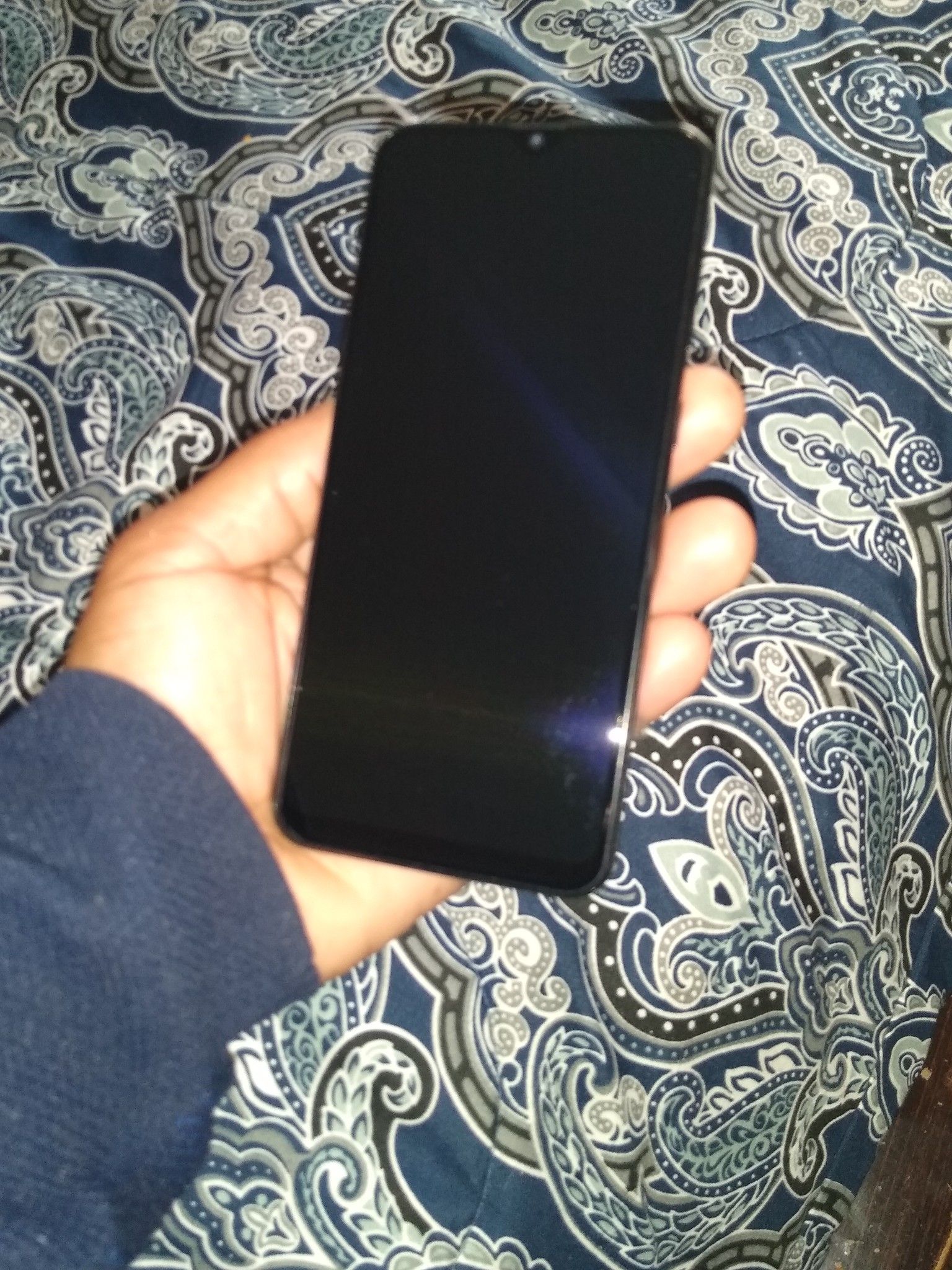 Samsung A 20, With charger, no scratches and still has plastic wrapped around the phone, boost Mobile, comes with case also