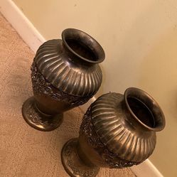 New Silver Large Vases There Worth A Lot Of Money! Take Both For 100 