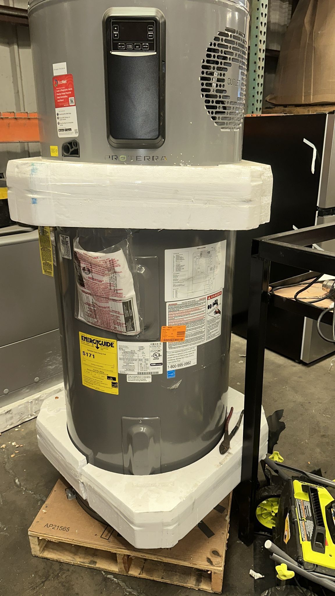 Rheem ProTerra 65 Gal. 10-Year Hybrid High Efficiency Smart Tank Electric Water Heater with Leak Detection & Auto Shutoff  