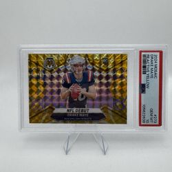 2024 PANINI MOSAIC #273 DRAKE MAYE REACTIVE YELLOW PSA 10