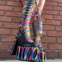 Dollskill Clubbexx Pride Boots 