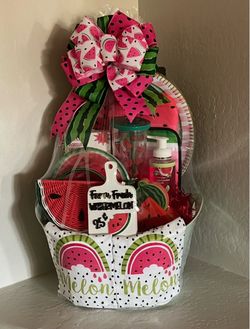 Watermelon Themed Gift Basket