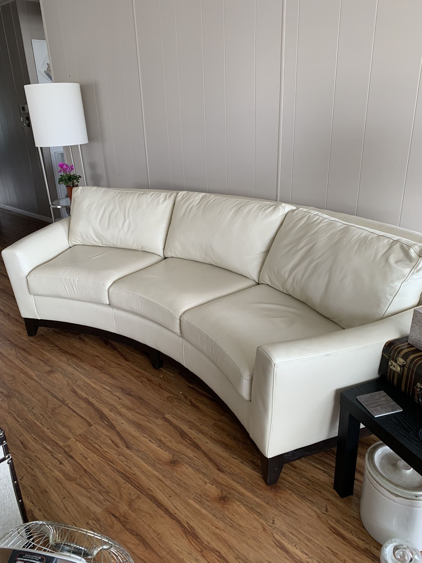 White Leather Couch