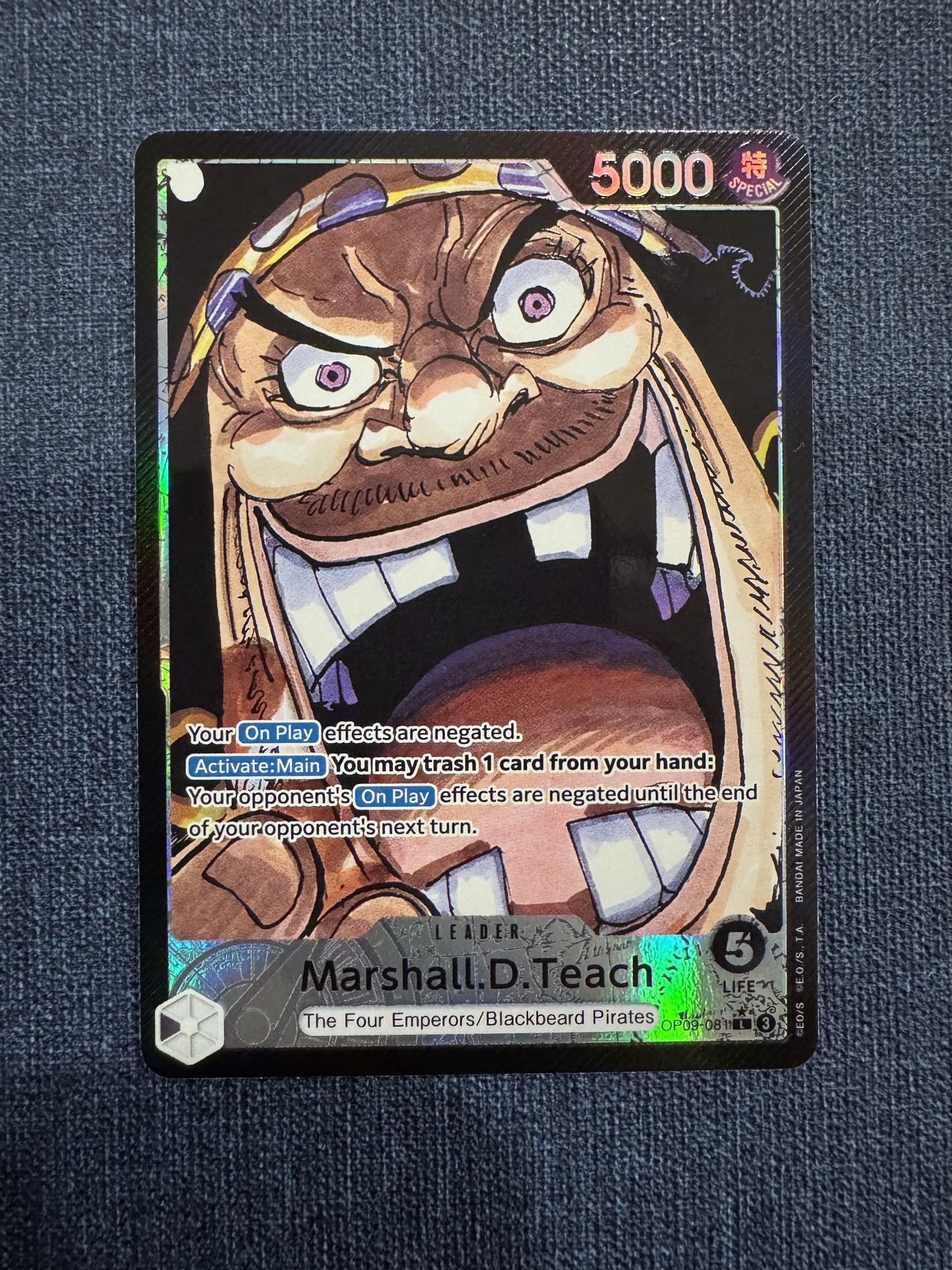 ONE PIECE TCG OP09-081 Marshall D Teach Leader Alt Art AA