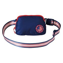 NWT Blue American Belt Bag Purse Crossbody Fanny Pack Waist Bag Zipper Mesh 