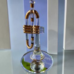 Glass Baron Handcrafted Glass Trumpet Figurine