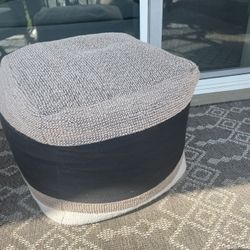 Pair Of Woven Pouf Ottoman