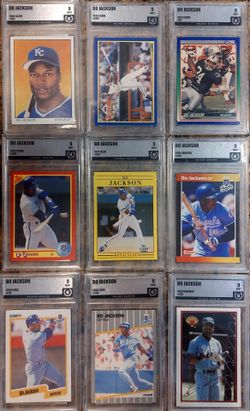🔥 Bo Jackson Mint 9 Graded Card Bundle – 9 Card Lot  🔥