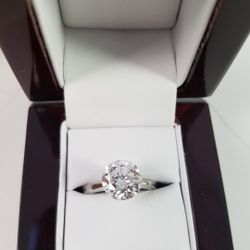 2.05 Carat E Color Round Diamond 💎 Ring 14k White Gold. Hurry!