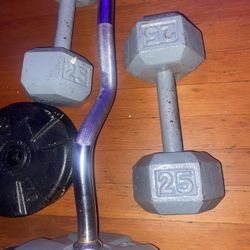 Curl Bar and Set Of 25 