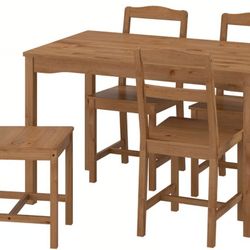 Wooden Dining Table With Chairs