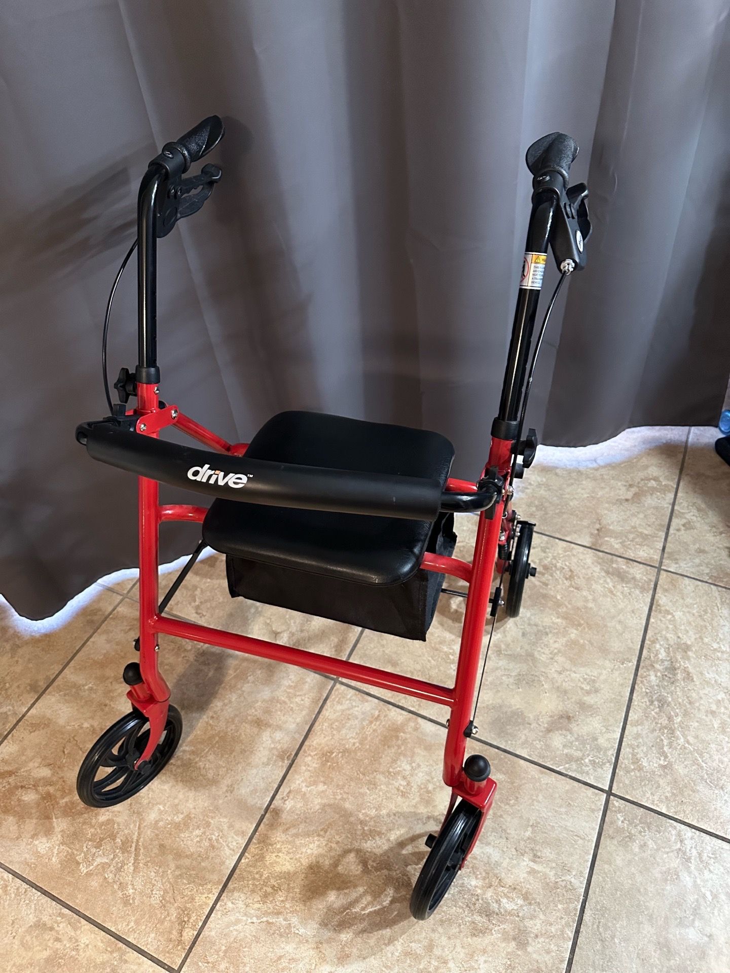 Drive Medical Red Rollator Walker with Seat – Like New