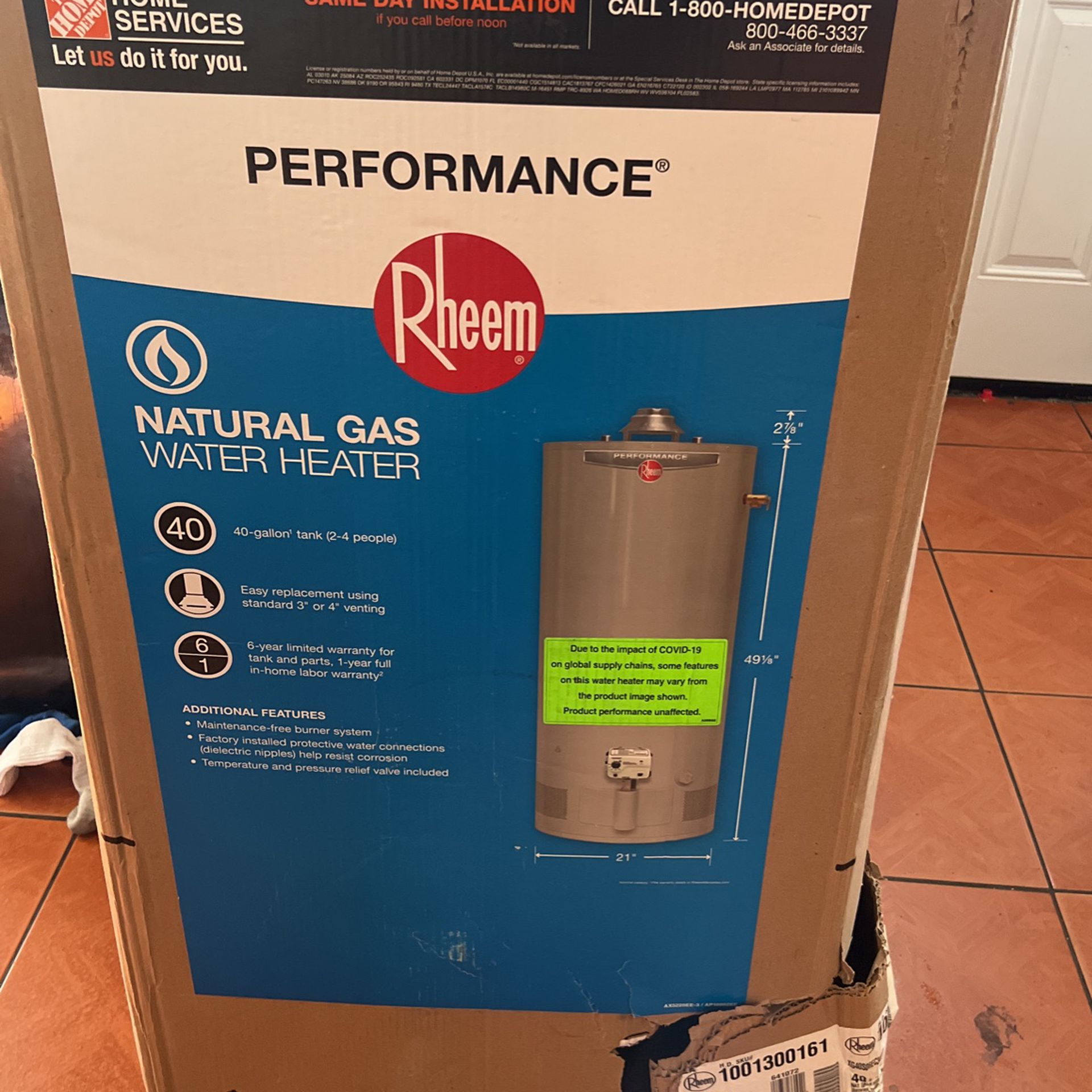 Natural Gas Water Heater 