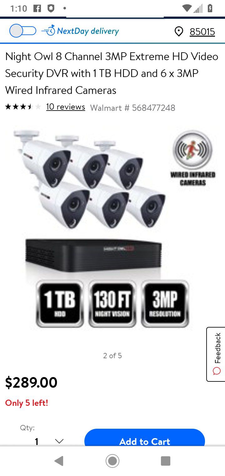 Night Owl 8 Channel DVR Security Cameras