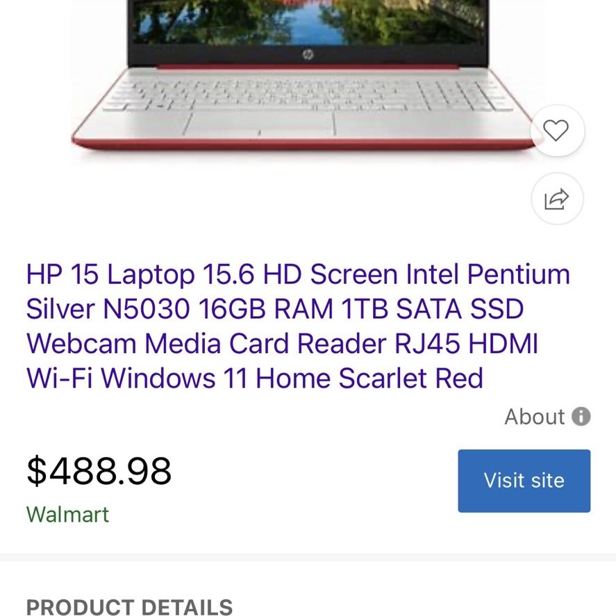 HP Chromebook 15.6 Had Screen Red for Sale in Los Angeles, CA