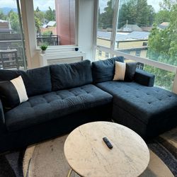 Blue Article Sleeper Sectional