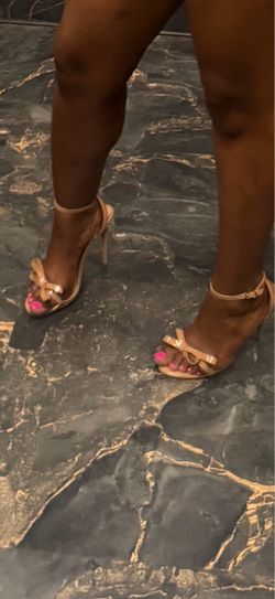 Nude Strappy Stiletto Heeled Sandals