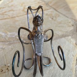 Super Art Nouveau Silver Plate Liquor Wine Bottle Holder